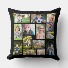 Maak je eigen multi-foto collage zwart-wit kussen