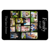 Maak je eigen multi-foto collage zwart-wit magneet (Horizontaal)
