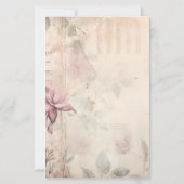 Maak Je Eigen Muzikale Roze Bloementuin Briefpapier (Achterkant)