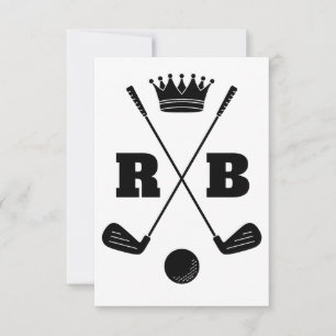 Maak Je Eigen Naam & Merk Golfballen RSVP Kaartje