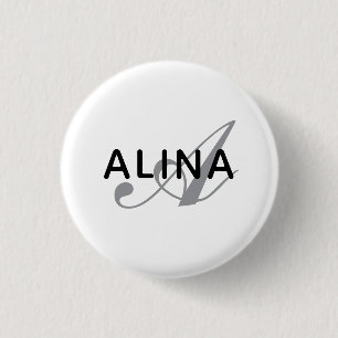Maak je eigen naam monogram ontwerp 1¼ Rond Ronde Button 3,2 Cm