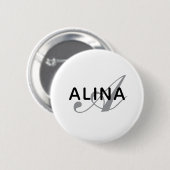 Maak Je Eigen Naam Monogram Ontwerp 2¼UV Bestendig Ronde Button 5,7 Cm (Voorkant /achterkant)