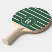 Maak Je Eigen Naam Monogram Ontwerp Tafeltennisbatje (Voorkant Gekanteld)