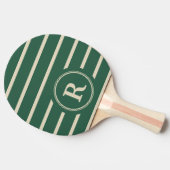 Maak Je Eigen Naam Monogram Ontwerp Tafeltennisbatje (Zijkant)