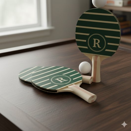 Maak Je Eigen Naam Monogram Ontwerp Tafeltennisbatje