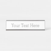 Bureau naambordje, Standaard (5,1 cm x 20,3 cm), Zilver (Voorkant)