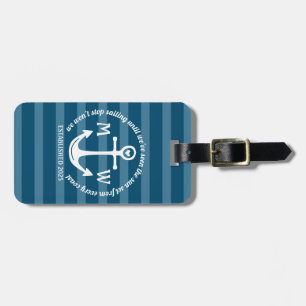 Maak Je Eigen Nautilsche Anker Hart Kust Logo Bagagelabel