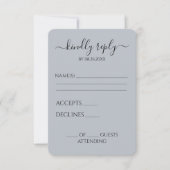 Maak je eigen Navy Blue Aanpasbare RSVP Kaartje (Voorkant)