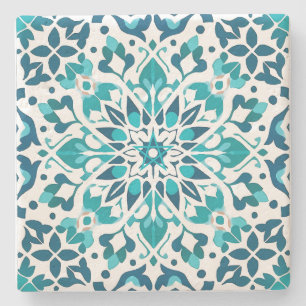 Maak Je Eigen Nefiet Turquoise Talavera Mandala Stenen Onderzetter