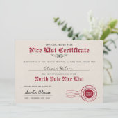 Maak je eigen Nice List-certificaat van de Kerstma Kaart (Staand voorkant)