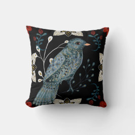 Maak Je Eigen Noordse Blauwe Vogel & Sneeuwvlokken Kussen