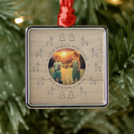 Maak je eigen Noorse gezinsfoto kerst Metalen Ornament