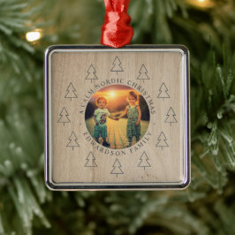 Maak je eigen Noorse gezinsfoto kerst Metalen Ornament