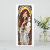 Maak Je Eigen Nouveau Witte Uil Heks Bookmark (Staand voorkant)