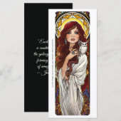 Maak Je Eigen Nouveau Witte Uil Heks Bookmark (Voorkant / Achterkant)