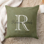 Maak Je Eigen Olijfkleurige Nep Leer Monogram Kussen (Deken)