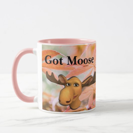 Maak je eigen onderschrift - Roze Mok (Links)