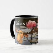 Maak je eigen onderschrift - zwart mok (Voorkant links)