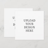 Maak je eigen ontwerp Aangepaste vierkant Kaart (Voorkant / Achterkant)