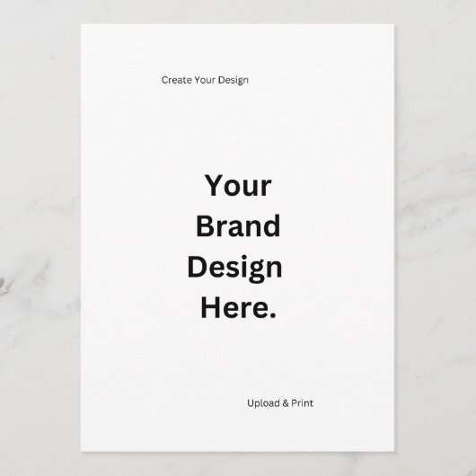 Maak Je Eigen Ontwerp en Print Plat Menu (Voorkant)