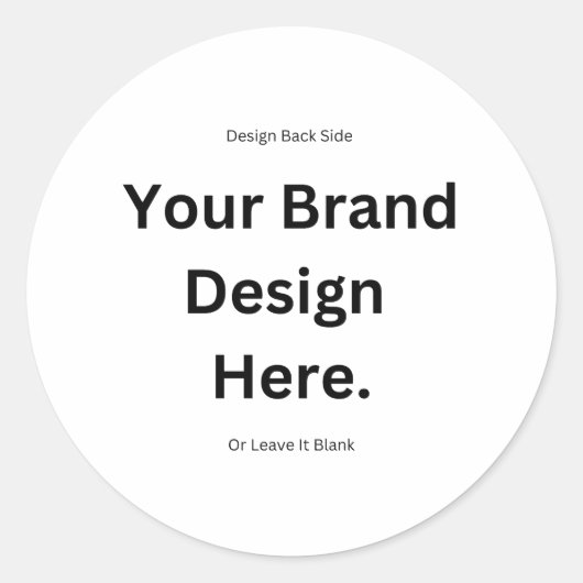 Maak Je Eigen Ontwerp en Print Ronde Sticker (Voorkant)