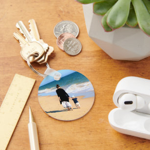 Maak Je Eigen Ontwerp Familie Foto Sleutelhangers 
