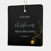 Maak je eigen onze eerste kerst getrouwd keramisch ornament (Links)