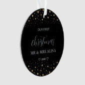 Maak je eigen onze eerste kerst getrouwd ornament (voorkant)
