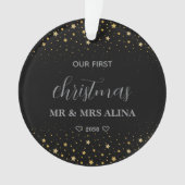 Maak je eigen onze eerste kerst getrouwd ornament (voorkant)