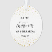 Maak je eigen onze eerste kerst getrouwd ornament (voorkant)