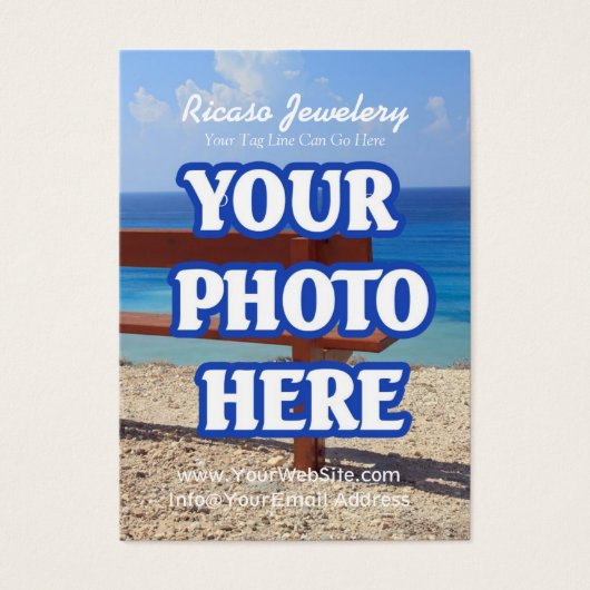 Maak je eigen oorbel achtergrond visitekaartje (Voorkant)