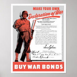 Maak je eigen oorlogsverklaring — WW2 Poster