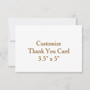 maak je eigen op maat gemaakte 3,5" x 5" standaard bedankkaart