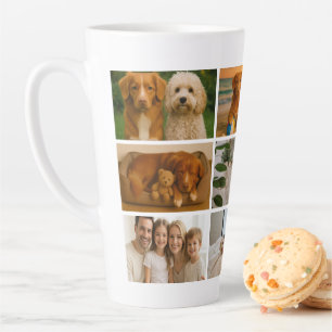 Maak je eigen op maat gemaakte 9 foto gepersonalis latte mok
