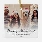 Maak je eigen op maat gemaakte kerstkaart met 2 fo keramisch ornament (Voorkant)