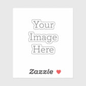 Extra-klein (7,6 x 7,6 cm) Op maat gesneden vinyl stickers (Vel)