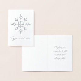 Maak je eigen open zilverfolie-sneeuwvlok folie kaarten