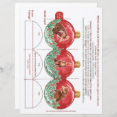 Maak je eigen opvouwbare kip kerst ornament (Voorkant / Achterkant)