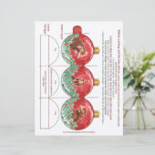 Maak je eigen opvouwbare kip kerst ornament (Staand voorkant)