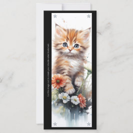 Maak je eigen oranje kitten Daisy bladwijzerkaart