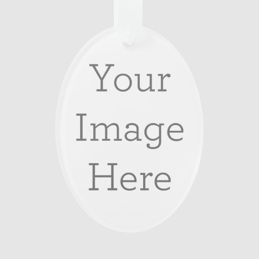 Acryl ornament, Acryl Ovaal Ornament (voorkant)