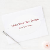 Maak je eigen ovale Sticker voor personalisatie (Envelop)