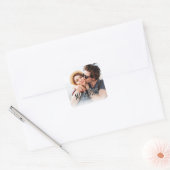 Maak Je Eigen Paar Foto Aangepaste Afbeelding Vierkante Sticker (Envelop)