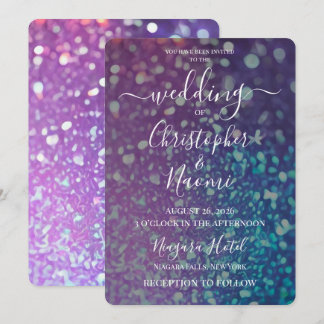 Maak Je Eigen Paarsblauwe Geschilderde Glitter Kaart