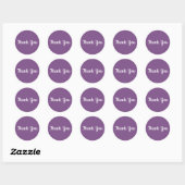 Maak Je Eigen Paarse Bedankt Ronde Sticker (Vel)