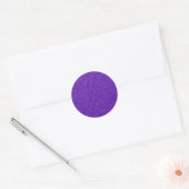 Maak Je Eigen Paarse Glitter Ronde Sticker (Envelop)