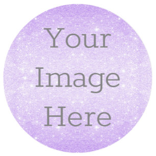 Maak Je Eigen Paarse Glitterstof Ronde Sticker