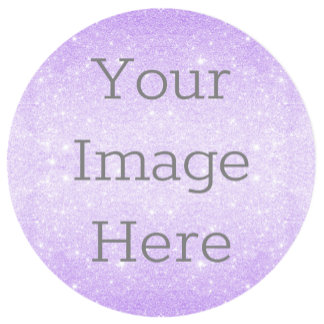 Maak Je Eigen Paarse Glitterstof Ronde Sticker