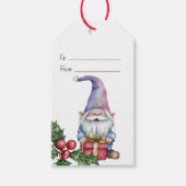 Maak Je Eigen Paarse Gnome Cadeau Cadeaulabel (Voorkant)