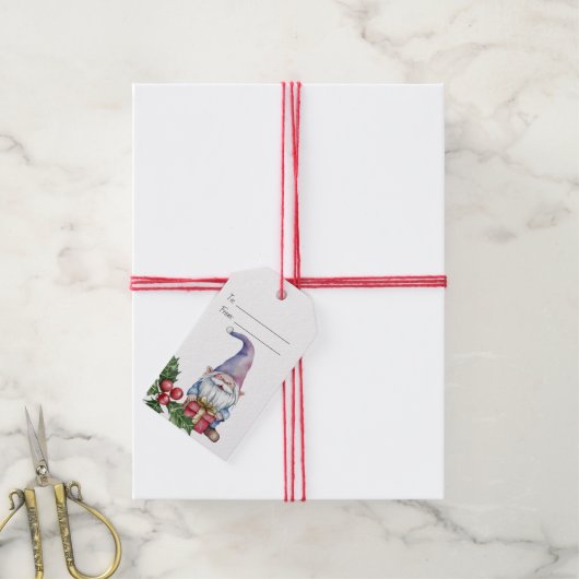 Maak Je Eigen Paarse Gnome Cadeau Cadeaulabel (Met Touw)